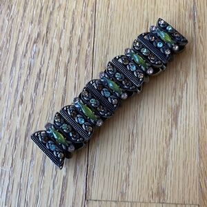 Metal and Crystal Stretch Bracelet